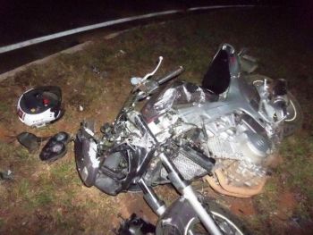 Motociclista em moto de luxo sofre grave acidente na BR-158 em Três Lagoas