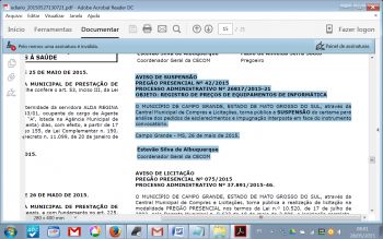 Pregao licita&ccedil;&atilde;o  suspenso diogrande