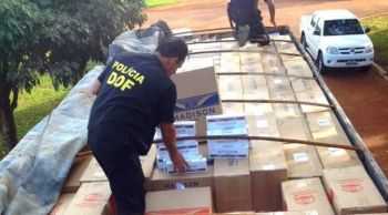 DOF e PMR apreendem contrabando de cigarros avaliados em mais de R$ 3 milhões