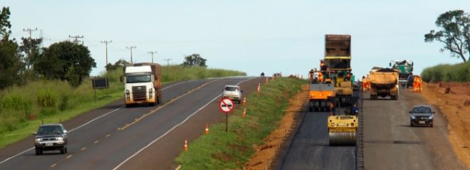 Obra de duplicação da BR-163