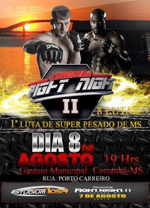 Com oito super lutas 2ª edição do Corumbá Fight Night acontece dia 8 de agosto