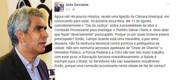 Processante contra Olarte: convocado a votar, suplente fala sobre 'cidade de faz de contas'