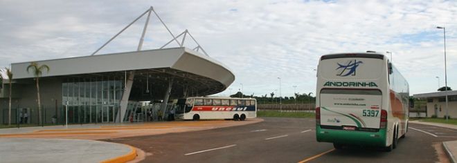 Foto ilustrativa da rodoviária, terminal rodoviário, Senador Antônio Mendes Canale, transporte intermunicipal, rodoviária nova, ônibus rodoviário 