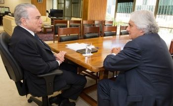 vice-presidente michel temer com senador delcidio do amaral