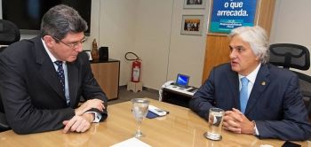 Delcidio com ministro levy