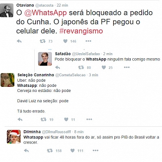Bloqueio do WhatsApp vira piadas na internet