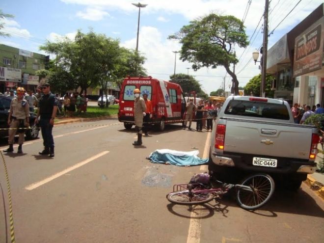 Ciclista tem corpo dilacerado ao ser atropelada em Dourados