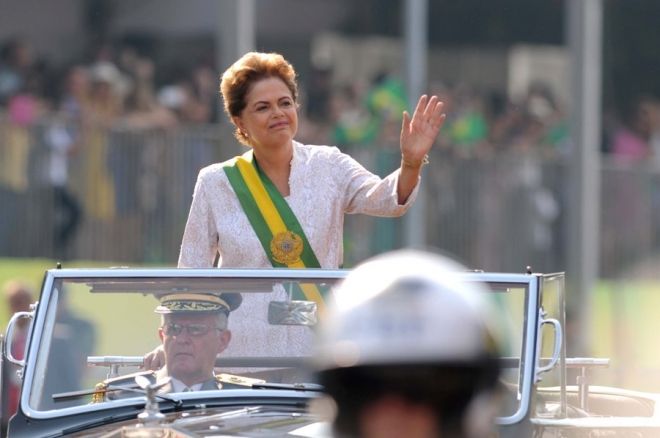 Presidente Dilma Rousseff no Desfile da Independência em 2015