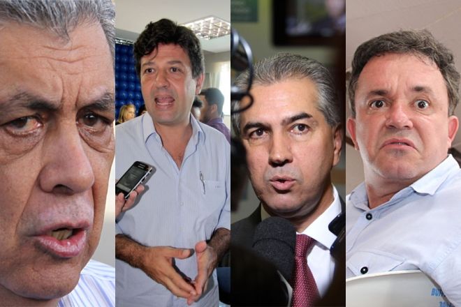 Andr&eacute; Puccinelli, Luiz Henrique Mandetta, Reinaldo Azambuja e Vander Loubet