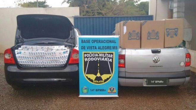 Polícia Militar Rodoviária Estadual realiza apreensão de cigarros no valor de R$ 60 mil