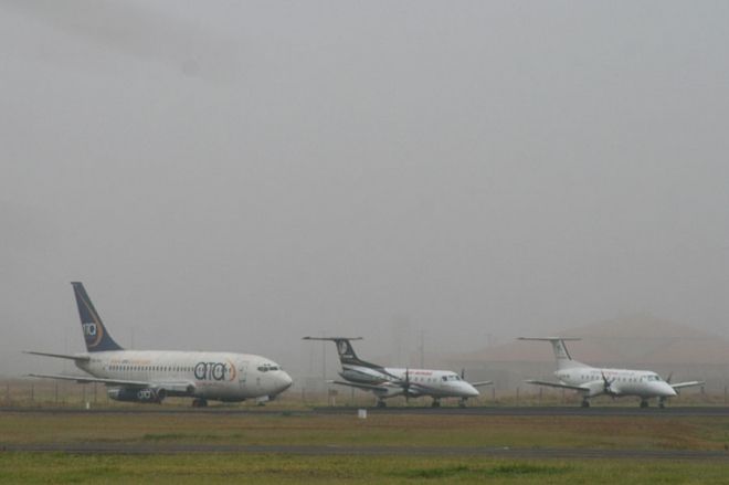 Foto ilustrativa de clima, aeroporto, aeronave, Infraero, pousos, decolagens