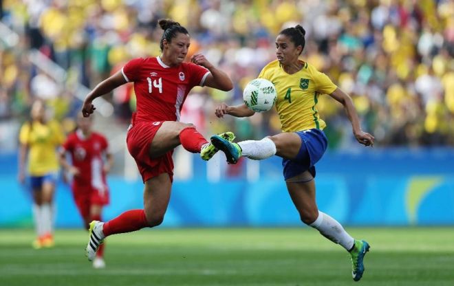 Futebol feminino perde para Canad&aacute; e fica em quarto na classifica&ccedil;&atilde;o geral