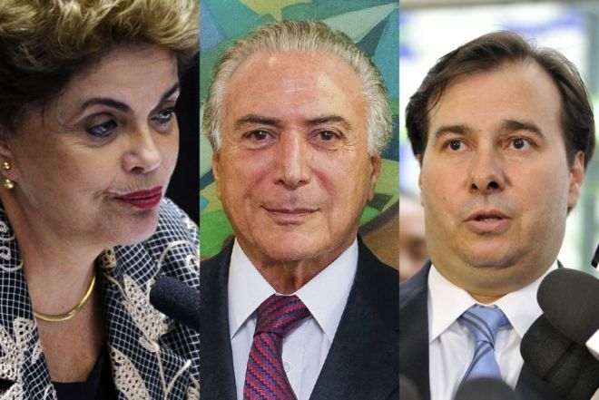 Dilma, Temer e Rodrigo Maia