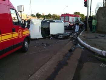 Motociclista sofre traumatismo craniano ap&oacute;s acidente na manh&atilde; deste s&aacute;bado