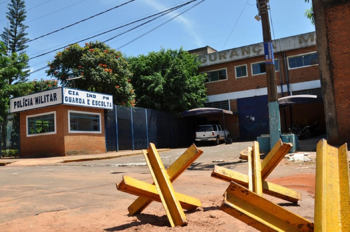 Foto da fachada do Presídio de Segurança Máxima