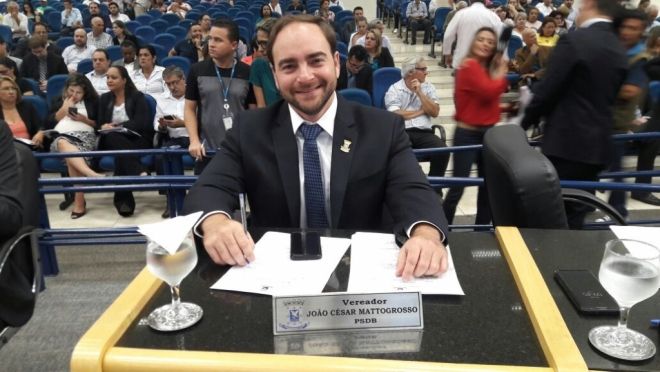 Vereador João César Mattogrosso diz, “sinto-me honrado com oportunidade dada a mim pelo PMDB”