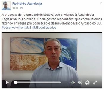 Governador agradece deputados pela aprova&ccedil;&atilde;o da reforma administrativa