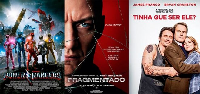  Reboot de Power Ranger e terror com James McAvoy estreiam nos cinemas