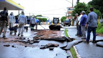Força-tarefa arruma estragos provocados pela chuva em Campo Grande