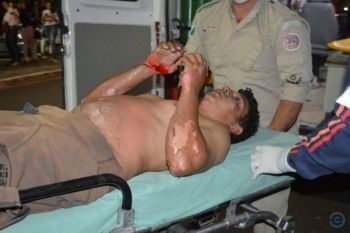 Vendedor sofre queimaduras após chapão estourar em Coxim