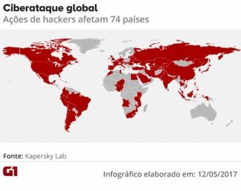 Hackers atacam 74 países incluindo o Brasil. Sites estão saindo do ar.