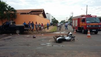 Acidente em Três Lagoas deixa motociclista em estado grave