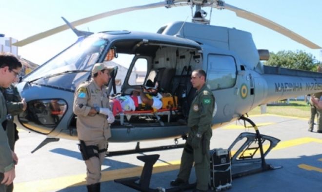 Após cair de cavalo, homem é resgatado de helicóptero 