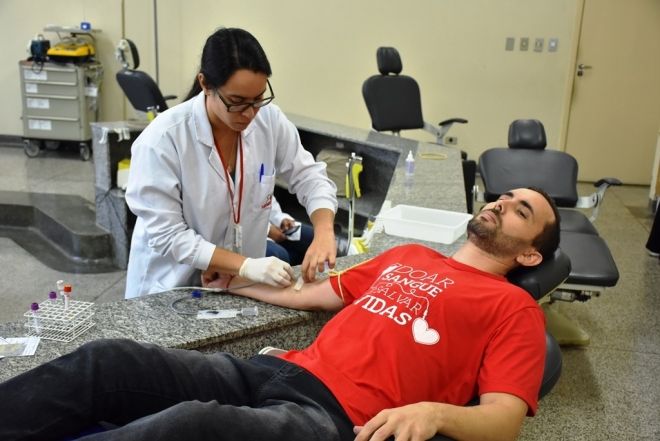 Funcionários da concessionária de águas de Campo Grande realizam doação de sangueFuncionários da concessionária de águas de Campo Grande realizam doação de sangue