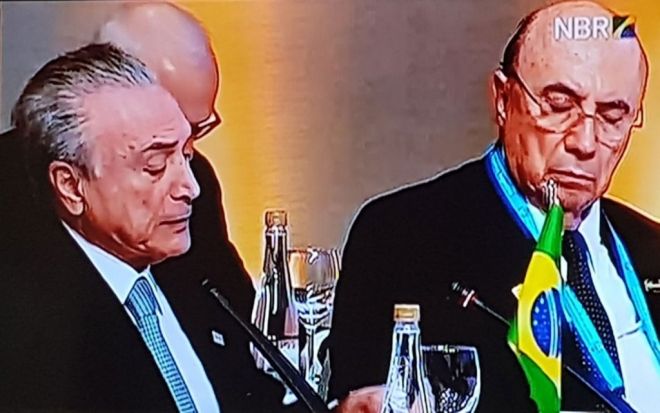 Ministro dorme durante discurso de Temer na Cúpula do Mercosul