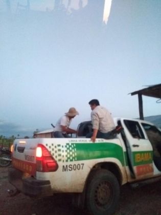 Brigadista contratado usa carro do Ibama em ocupação de fazenda no Pantanal 