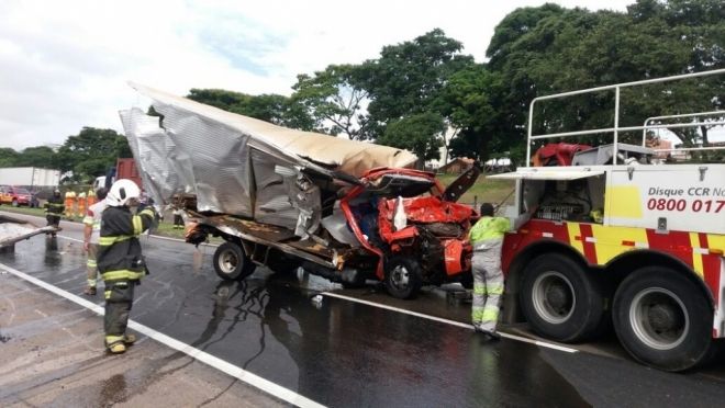 Sul-mato-grossense morre em engavetamento de caminhões em SP