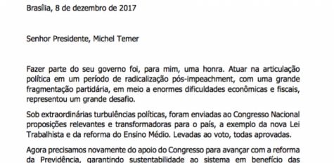 Antonio Imbassahy (PSDB) pede demissão da Secretaria de Governo e cresce expectativa sobre Marun