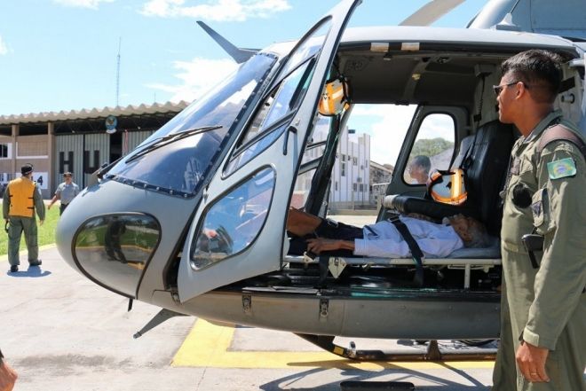 Indígena de 85 anos é resgatado por helicóptero da Marinha 