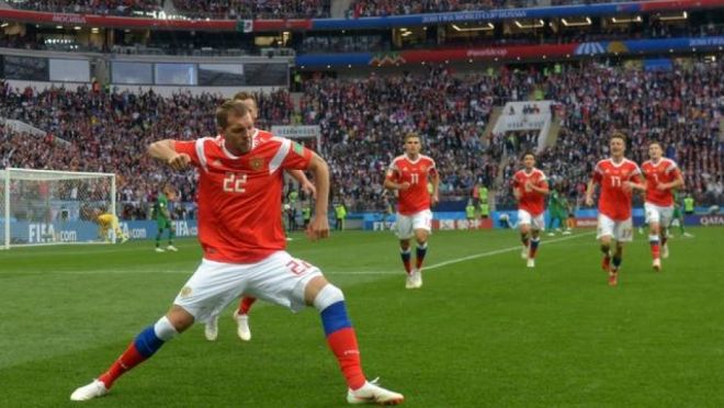 Rússia abre a Copa com goleada histórica sobre a Arábia em casa 