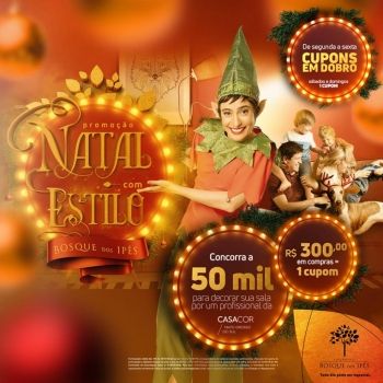 Bosque dos Ipês tem parque de diversões e campanha promocional “Natal com Estilo”
