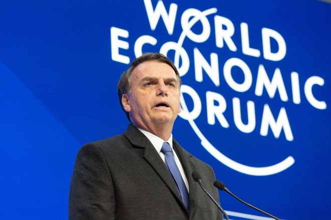 Jair Bolsonaro discursa no Fórum Econômico Mundial em Davos