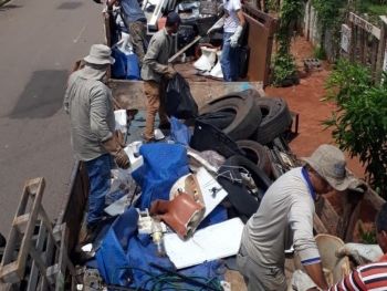 Prefeitura recolhe mais de 3 toneladas de materiais inservíveis em mobilização contra o Aedes