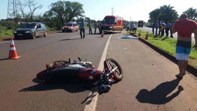 Motociclista morre em acidente próximo a pesqueiro