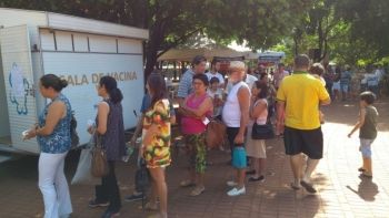 Sesau disponibiliza trailer com vacina contra a gripe na Praça Ary Coelho 