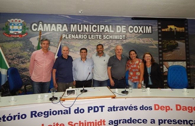 Moacir Kohl retorna ao PDT e Dagoberto anuncia pré-campanha para 2020 em Coxim