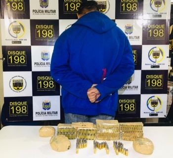 Homem é preso com 3,3 mil munições do Paraguai
