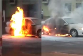 Veículo é incendiado em Dourados