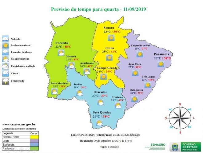 Em Mato Grosso do Sul a umidade do ar está em estado de emergência