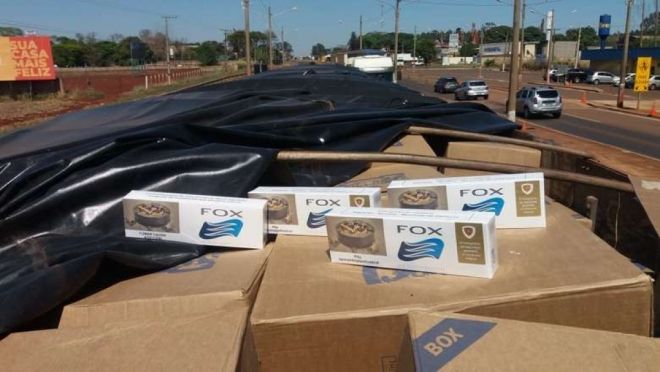 Carga de cigarros que seguirá para Mato Grosso é apreendida 