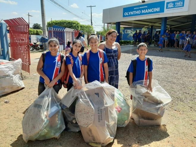 Escola de Três Lagoas arrecada 18 toneladas de materiais recicláveis