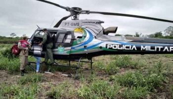 Após acidente bebê é resgatado de helicóptero	
