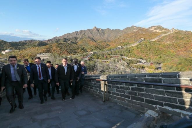 Bolsonaro visita à Grande Muralha em Pequim 