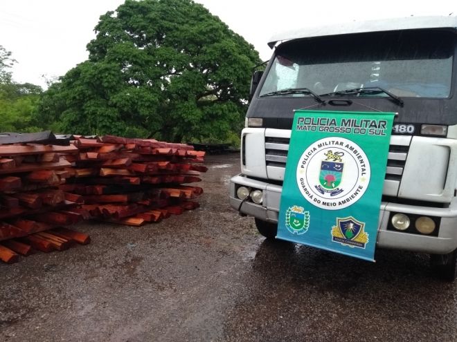 PMA autua comprador de madeira ilegal em Miranda