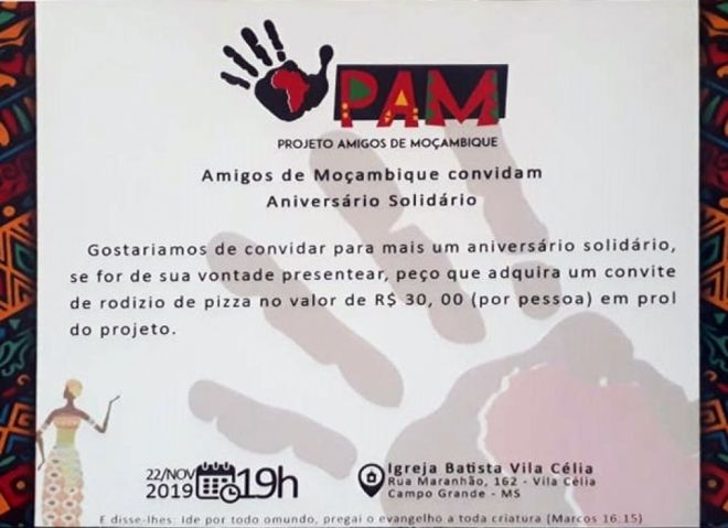 Amigos de Moçambique realiza aniversário solidário
