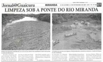 Desmatamento pode ter obstruído Rio Miranda